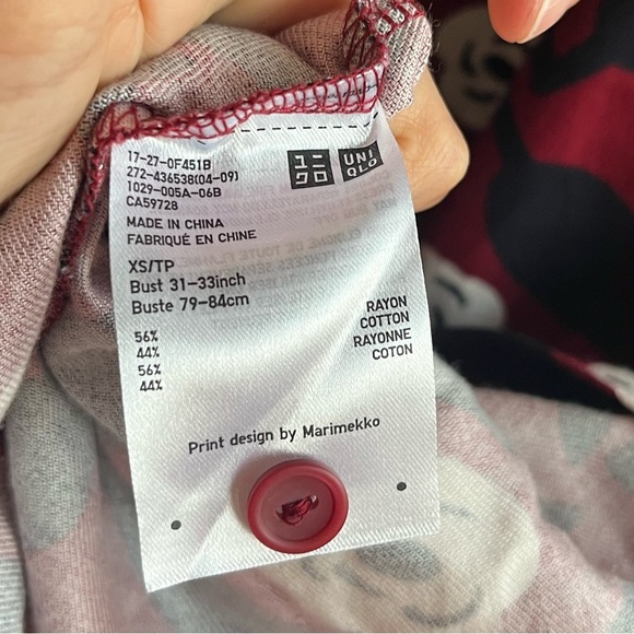 Marimekko X Uniqlo Button-down Long-sleeved Dress XS - Picture 5 of 6